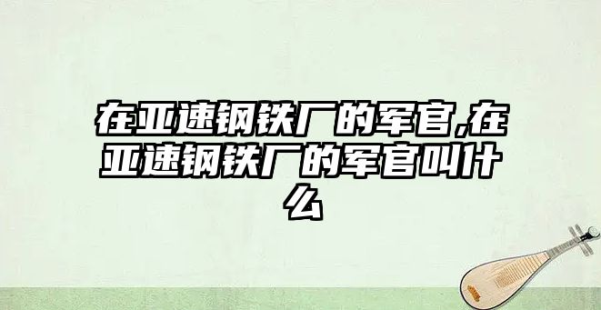 在亞速鋼鐵廠的軍官,在亞速鋼鐵廠的軍官叫什么