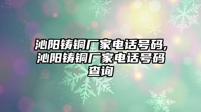 沁陽鑄銅廠家電話號(hào)碼,沁陽鑄銅廠家電話號(hào)碼查詢