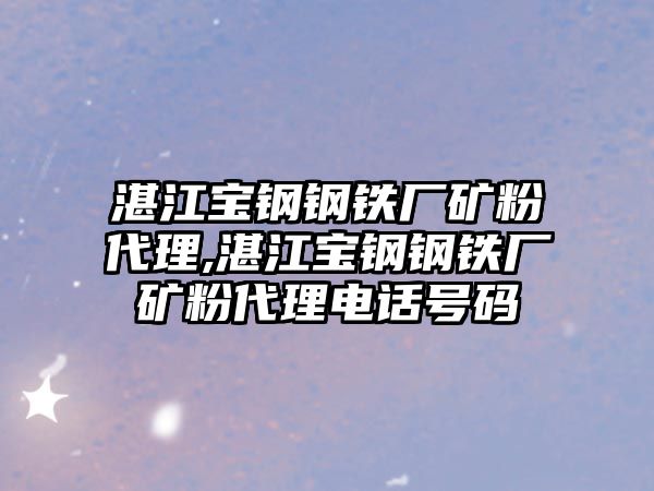 湛江寶鋼鋼鐵廠礦粉代理,湛江寶鋼鋼鐵廠礦粉代理電話號(hào)碼