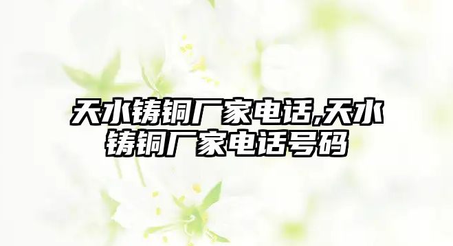 天水鑄銅廠家電話,天水鑄銅廠家電話號碼